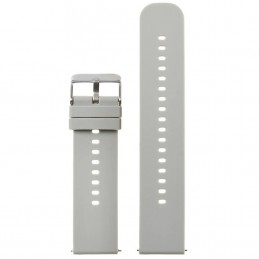 U27 rubber watch strap - light gray/silver - 18mmPasek gumowy do zegarka U27 - jasny szary/srebrny - 18mm