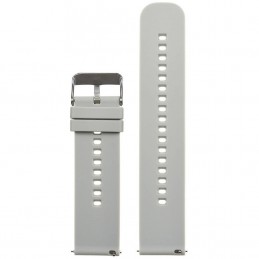 U27 rubber watch strap - light gray/silver - 18mmPasek gumowy do zegarka U27 - jasny szary/srebrny - 18mm
