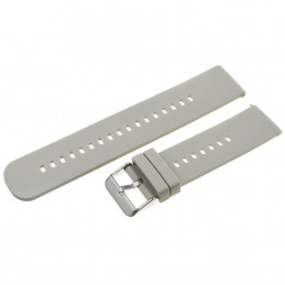 U27 rubber watch strap - light gray/silver - 18mmPasek gumowy do zegarka U27 - jasny szary/srebrny - 18mm