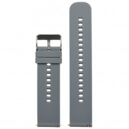 U27 rubber watch strap - dark gray/silver - 18mmPasek gumowy do zegarka U27 - ciemny szary/srebrny - 18mm