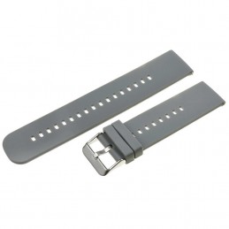 U27 rubber watch strap - dark gray/silver - 20mmPasek gumowy do zegarka U27 - ciemny szary/srebrny - 20mm