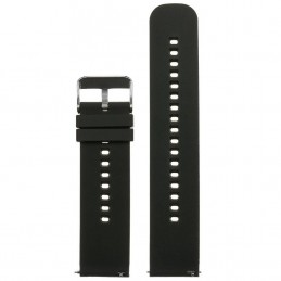 U27 rubber watch strap - black/silver - 18mmPasek gumowy do zegarka U27 - czarny/srebrny - 18mm
