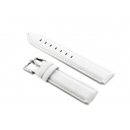 W46 leather watch strap - white - 20mmPasek skórzany do zegarka W46 - biały - 20mm