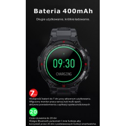 GRAVITY GT7-2 MEN'S SMARTWATCH - MAKING CALLS (sg016b)SMARTWATCH MĘSKI GRAVITY GT7-2 - WYKONYWANIE POŁĄCZEŃ (sg016b)