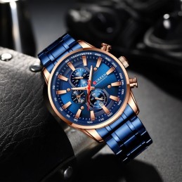 ZEGAREK MĘSKI CURREN 8351 (zc022e) - CHRONOGRAF + BOXZEGAREK MĘSKI CURREN 8351 (zc022e) - CHRONOGRAF + BOX