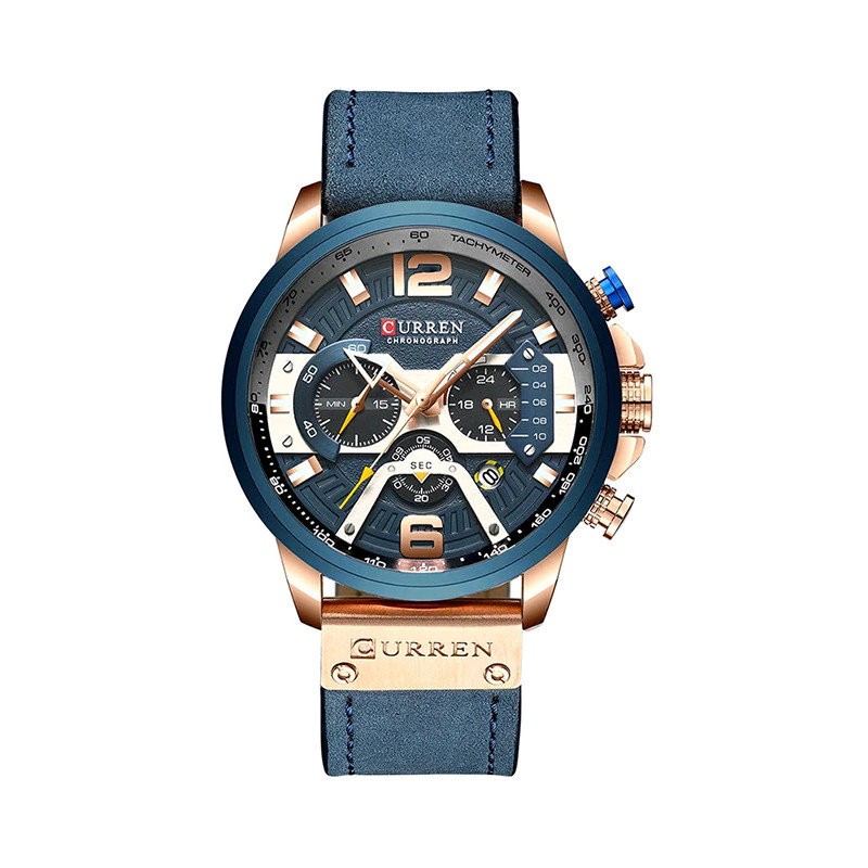 CURREN MEN'S WATCH 8329 (zc027e) - CHRONOGRAPH + BOX  ZEGAREK MĘSKI CURREN 8329 (zc027e) - CHRONOGRAF + BOX
