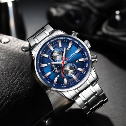 ZEGAREK MĘSKI CURREN 8351 (zc022a) - CHRONOGRAF + BOXZEGAREK MĘSKI CURREN 8351 (zc022a) - CHRONOGRAF + BOX