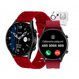 SMARTWATCH MĘSKI G. Rossi SW019-3 black/red (sg014c) PROWADZENIE ROZMÓWSMARTWATCH MĘSKI G. Rossi SW019-3 black/red (sg014c) PROWADZENIE ROZMÓW