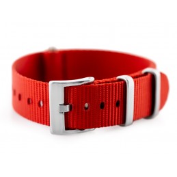 N03 watch strap - red - 22mmPasek N03 parciany do zegarka - czerwony - 22mm
