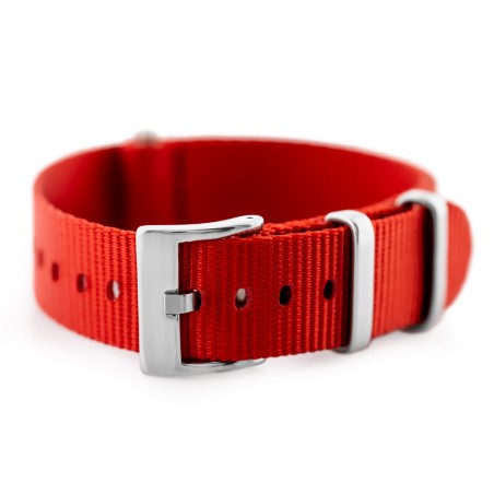 N03 watch strap - red - 22mm