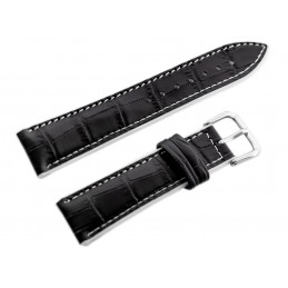 U18 rubber watch strap - black/white - 22mmPasek gumowy do zegarka U18 - czarny/biały - 22mm