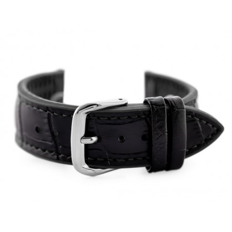 U18 rubber watch strap - black - 22mm
