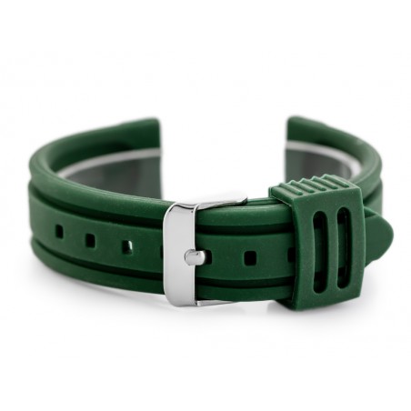 U09 rubber watch strap - green - 26mm