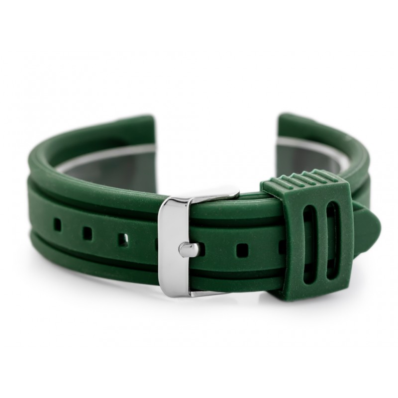 U09 rubber watch strap - green - 22mm  Pasek gumowy do zegarka U09 - zielony - 20mm