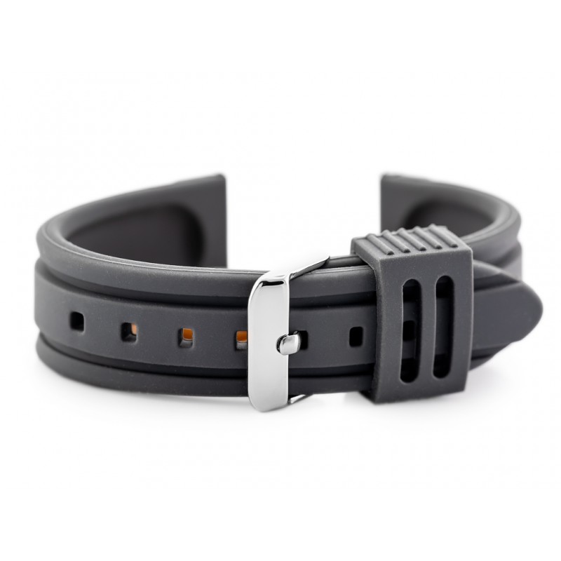 U09 rubber watch strap - gray - 24mm  Pasek gumowy do zegarka U09 - szary - 24mm