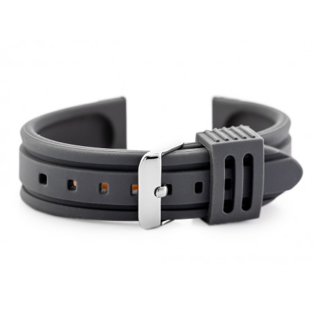 U09 rubber watch strap - gray - 24mm