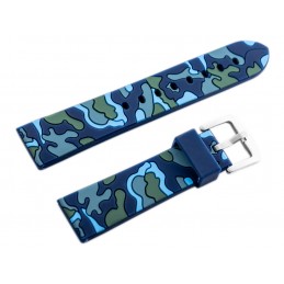 U13 watch rubber strap - navy blue-moro - 24mmPasek gumowy do zegarka U13 - granat-moro - 24mm