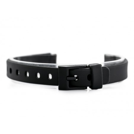 Watch rubber strap - model 7 black - 12mm