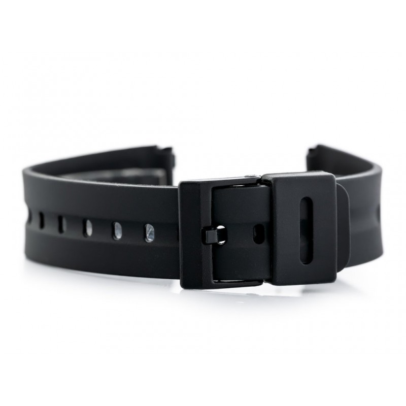 Watch rubber strap - model 4 black - 22mm  Pasek gumowy do zegarka - model 4 czarny - 22mm