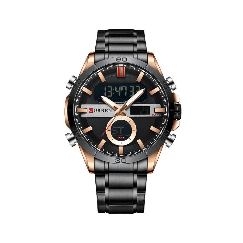 CURREN MEN'S WATCH 8384 (zc023c) - DUAL TIME + BOX  ZEGAREK MĘSKI CURREN 8384 (zc023c) - DUAL TIME + BOX