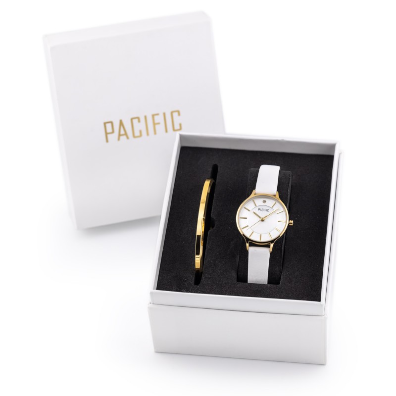 PACIFIC WOMEN'S WATCH X6133-04 - gift set (zy732a)  ZEGAREK DAMSKI PACIFIC X6133-04  - komplet prezentowy (zy732a)