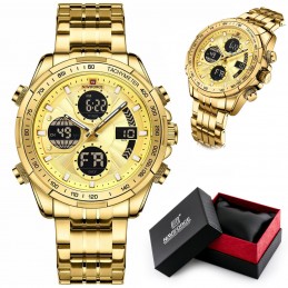 NAVIFORCE MEN'S WATCH NF9197S G/G/G + BOXZEGAREK MĘSKI NAVIFORCE NF9197S- (zn130d) + BOX