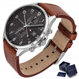 TOMMY HILFIGER MEN'S WATCH 1791710 WEST + BOXZEGAREK MĘSKI TOMMY HILFIGER 1791710 WEST (zf020a)