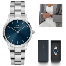DANIEL WELLINGTON WOMEN'S WATCH DW00100457 Iconic Link Arctic 28mm BlueZEGAREK DAMSKI DANIEL WELLINGTON DW00100457 Iconic Link Arctic 28mm Dark Blue (zw502c)
