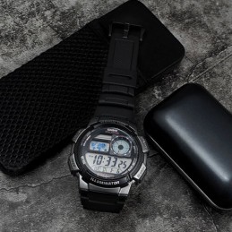 ZEGAREK MĘSKI CASIO AE-1000W 1BVDF (zd073g) - WORLD TIME + BOXZEGAREK MĘSKI CASIO AE-1000W 1BVDF (zd073g) - WORLD TIME + BOX