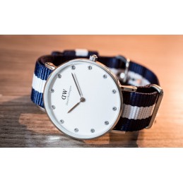 DANIEL WELLINGTON Glasgow Silver Ladies' Watch DW00100082 + BOXZEGAREK DAMSKI DANIEL WELLINGTON Glasgow Silver DW00100082 + BOX
