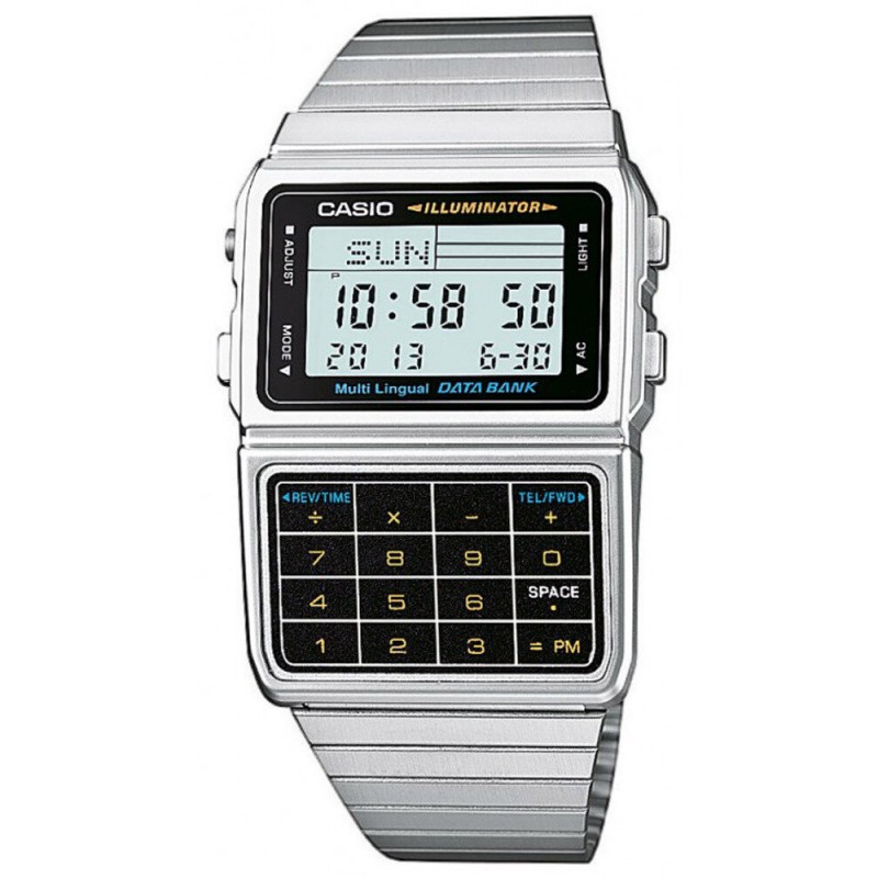 ZEGAREK MĘSKI CASIO VINTAGE DATABANK DBC-611-1D + BOX  Zegarek Casio Databank DBC-611-1D