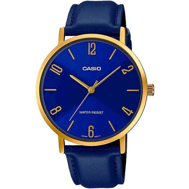 ZEGAREK MĘSKI CASIO MTP-VT01GL-2B2 + BOX  Zegarek Casio Collection MTP-VT01GL-2B2