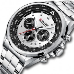 MEN'S WATCH CURREN 8399 (zc016a -CHRONOGRAPH +BOXZEGAREK MĘSKI CURREN 8399 (zc016a) - CHRONOGRAF + BOX
