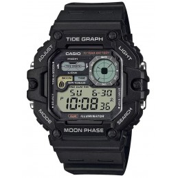 CASIO Digital Moonphase Men's Watch WS-1700H-1AV + BOXZEGAREK MĘSKI CASIO Digital Moonphase WS-1700H-1AV + BOX