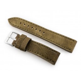 Leather watch strap W48 - PREMIUM - olive green - 20mmPasek skórzany do zegarka W48 - PREMIUM - oliwkowy - 20mm