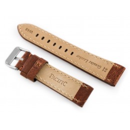 Watch leather strap W48 - PREMIUM - dark brown I - 24mmPasek skórzany do zegarka W48 - PREMIUM - ciemnobrązowy I - 24mm