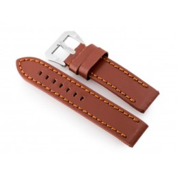 Leather watch strap W27 - PREMIUM - brown - 20mmPasek skórzany do zegarka W27 - PREMIUM - brązowy - 20mm