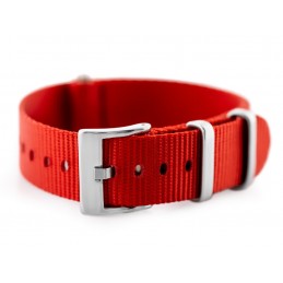 N03 watch strap - red - 22mmPasek N03 parciany do zegarka - czerwony - 22mm
