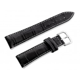 U18 rubber watch strap - black/white - 22mmPasek gumowy do zegarka U18 - czarny/biały - 22mm