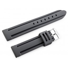 U09 rubber watch strap - gray - 20mmPasek gumowy do zegarka U09 - szary - 20mm