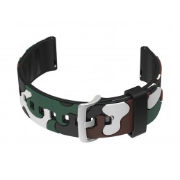 U13 rubber watch strap - black/white-moro - 20mmPasek gumowy do zegarka U13 - czarny/biały-moro - 20mm