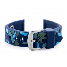 U13 watch rubber strap - navy blue-moro - 24mmPasek gumowy do zegarka U13 - granat-moro - 24mm