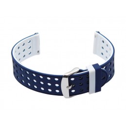 U12 watch rubber strap - navy blue/white - 20mmPasek gumowy do zegarka U12 - granat/biały - 20mm