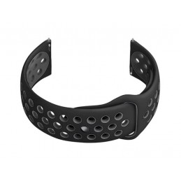 U11 smartwatch rubber strap - black/gray - 22mmPasek gumowy do smartwatch U11 - czarny/szary - 22mm