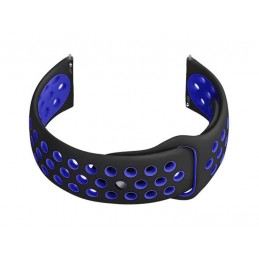 U11 smartwatch rubber strap - black/green - 22mmPasek gumowy do smartwatch U11 - czarny/granat - 22mm