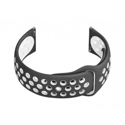 U11 smartwatch rubber strap - gray/white - 22mmPasek gumowy do smartwatch U11 - szary/biały - 22mm