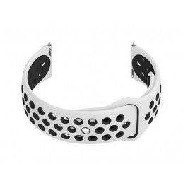 U11 smartwatch rubber strap - white/black - 20mmPasek gumowy do smartwatch U11 - biały/czarny - 20mm