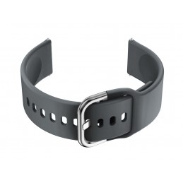 U01 smartwatch rubber strap - dark gray/silver - 18mmPasek gumowy do smartwatch U01 - ciemny szary/srebrny - 18mm