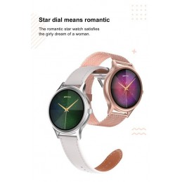 WOMEN'S SMARTWATCH PACIFIC 18-2 - BRANSOLET + BELT: Rosegold / White (sy015b)SMARTWATCH PACIFIC 18-2 - BRANSOLETA + PASEK: Rosegold / Biały (sy015b)