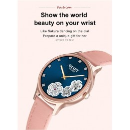 WOMEN'S SMARTWATCH PACIFIC 18-2 - BRANSOLET + BELT: Rosegold / White (sy015b)SMARTWATCH PACIFIC 18-2 - BRANSOLETA + PASEK: Rosegold / Biały (sy015b)